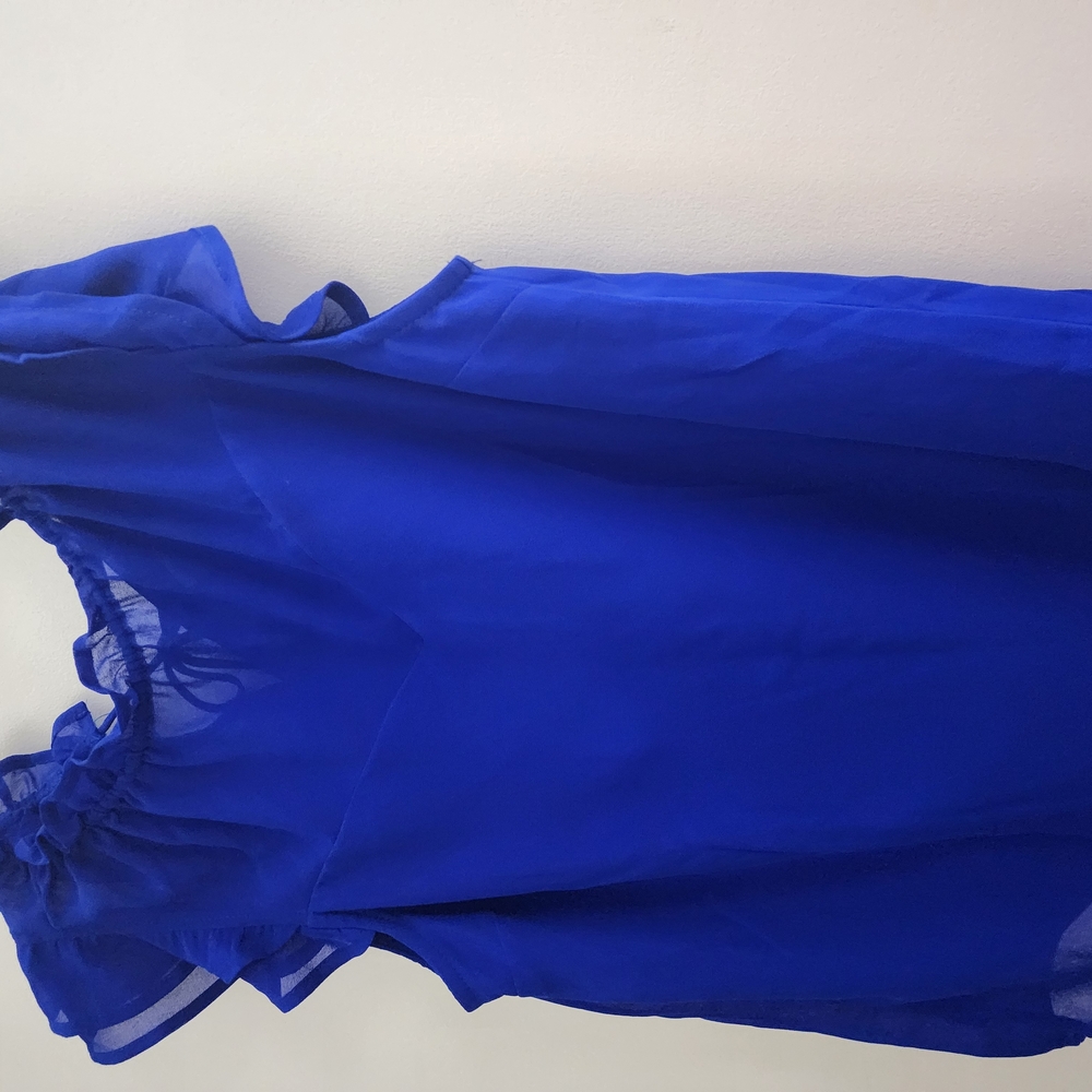 Vibrant Blue Ruffled Dress